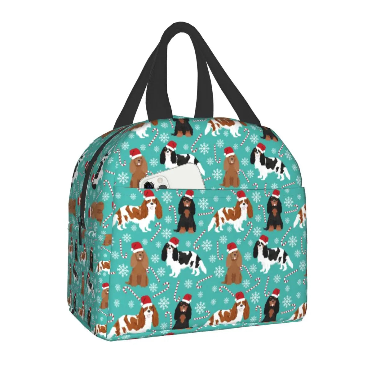 Cavalier King Charles Spaniel Dog Insulated Lunch Tote Bag for Women Portable Thermal Cooler Food Lunch Box Work School Travel