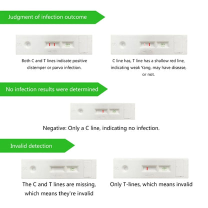 CPV-CDV-FPV-TOXO-CCV Test for Dogs or Cats Test Kits for Detecting Harmful Internal Parasites and Worm in Your Pet