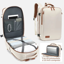 旅行背包 40x20x30 客艙飛機防水可擴展週末筆記型電腦帶 USB 連接埠瑞安航空隨身行李男女背包