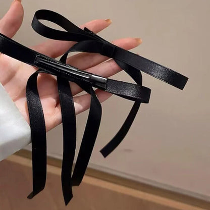 Vintage Large Velvet Bow Hair Clip Trend Long Ribbon Hairpins Barrettes Headband For Women Girl Hair Accessories Wedding Jewelry