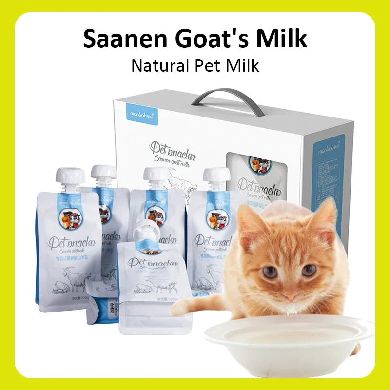 New Cat Snacks Saanen Natural Goat Milk Puppy Kitten Food Nutritious Calcium Supplementation Softening Hair Pet Dog Food Snacks