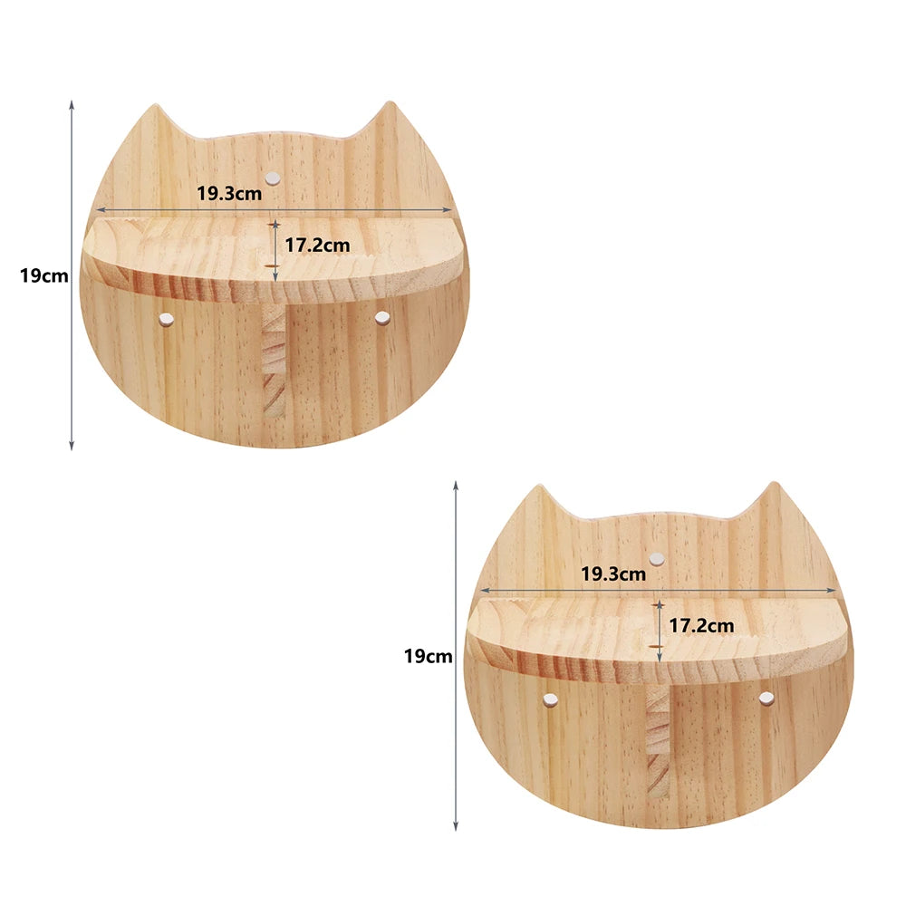 Cat Wall Mounted Shelf Steps Curved Cat Bed Shelves Corner Perches Hammock for Sleeping Climbing Scratching Post Pet Furniture