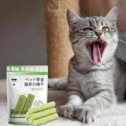 貓草棒貓草咀嚼棒天然牙齒清潔劑去除排骨幼貓寵物零食牙齒護理幼貓口腔健康