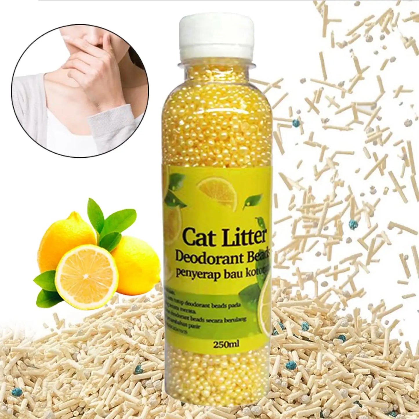 Cat Litter Deodorizer Air Purifier Cat Litter Box Odor Eliminate Urine Deodorizer for Most Types of Litter Kitty Home Room Pets