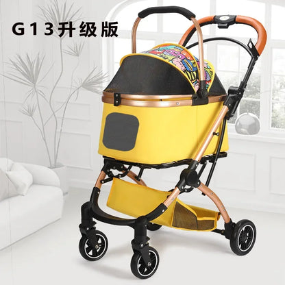 Foldable Lightweight Pet Cart for Cats & Small Dogs