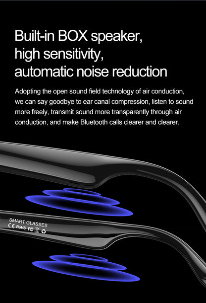 Smart Glasses Camera Remote Shoot Bluetooth Call Music Stereo Mic Men Touch Sunglasses AI Voice Assistant For Android IOS Phone