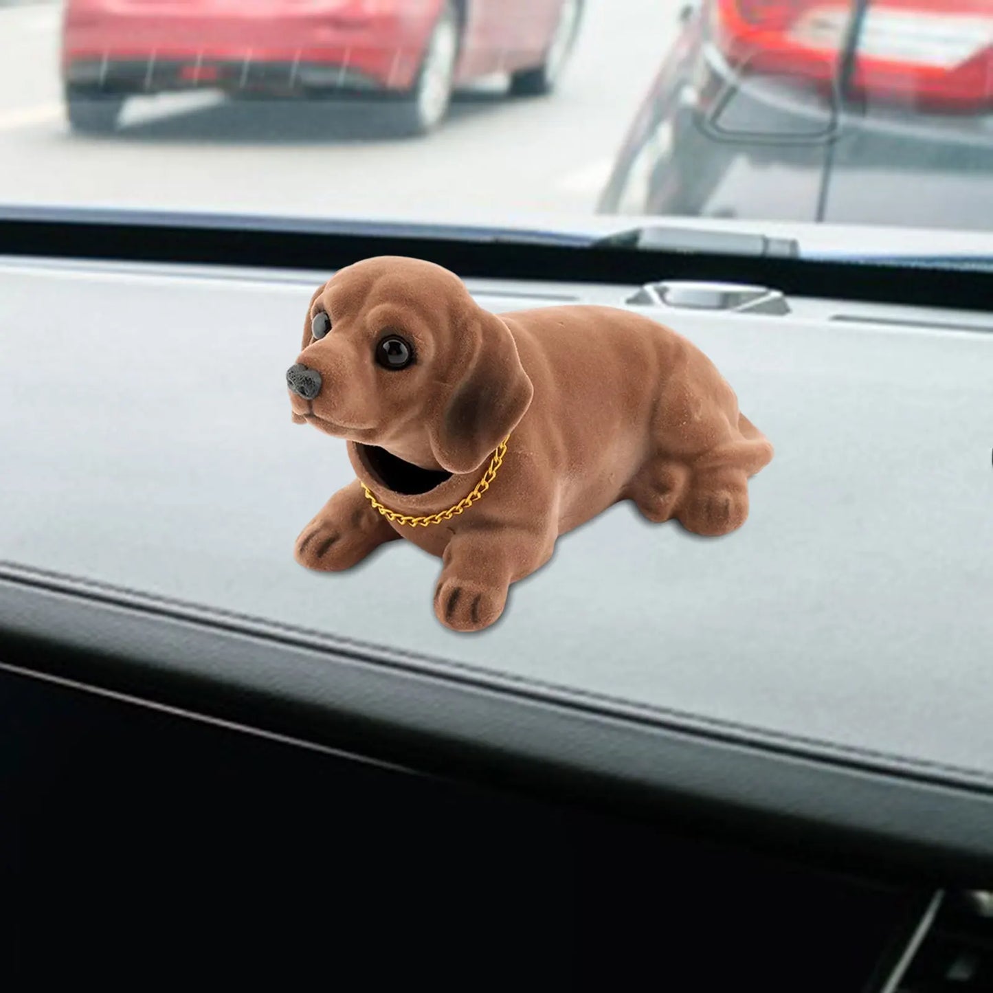 Creative Bobble Head Dog Figure Ornament Statue Cute Shaking Head Dog Car Ornament for Car Dashboard Tabletop Decoration Bobbing