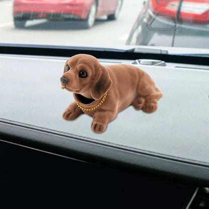 Creative Bobble Head Dog Figure Ornament Statue Cute Shaking Head Dog Car Ornament for Car Dashboard Tabletop Decoration Bobbing