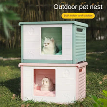 Outdoor & Indoor Plastic Dog House – Rainproof Four Seasons Pet Nest