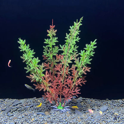 7.08 吋魚缸仿真植物水族箱人造裝飾植物擺飾水草魚缸塑膠裝飾 18 厘米