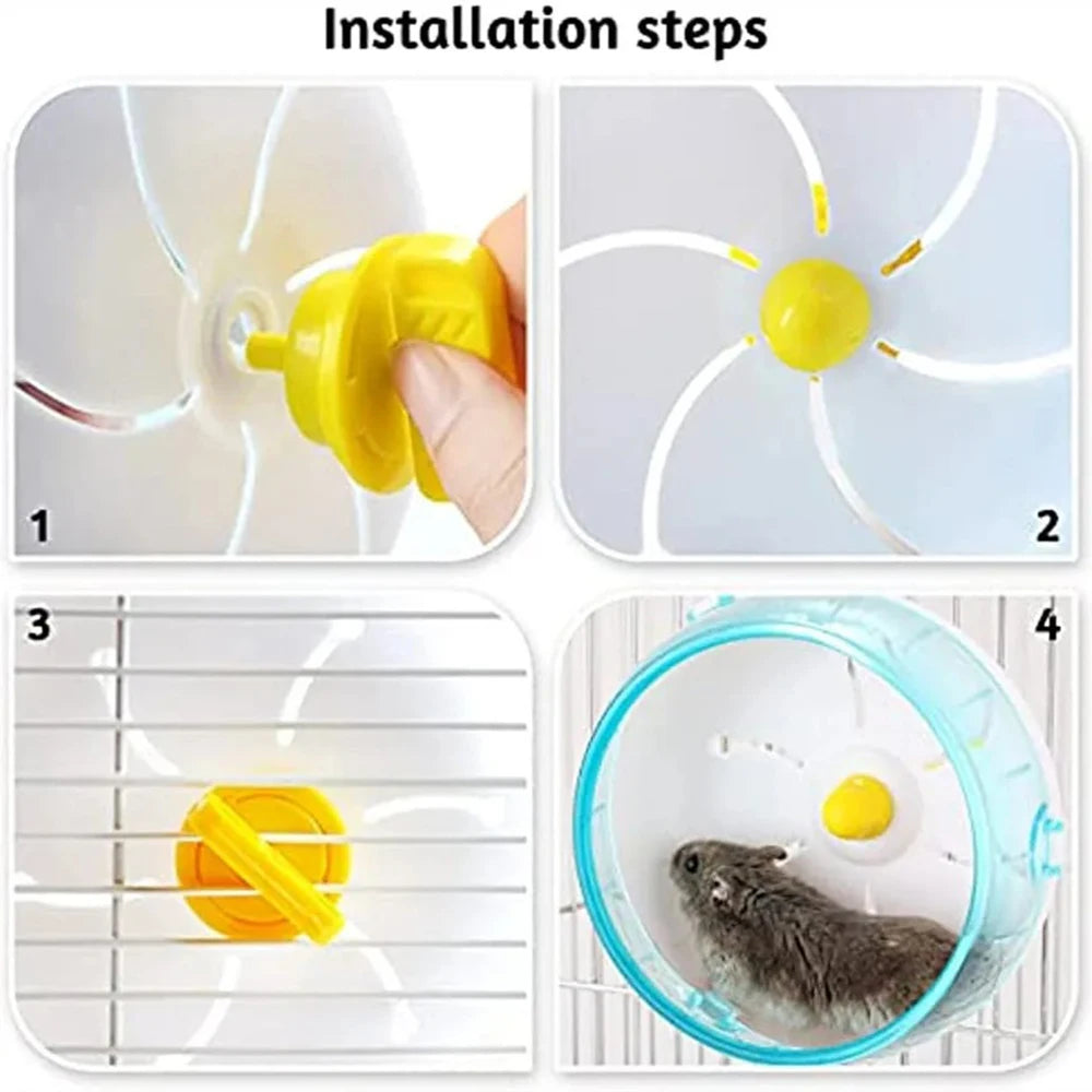 Hamster Running Disc Toy Sport Running Silent Transparent Small Pet Rotatory Jogging Wheel Wheel Toys pet Hamster Cage Supplies