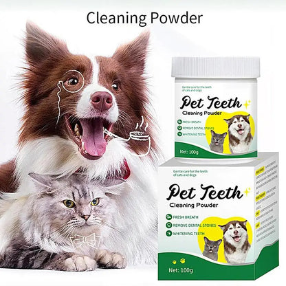 Food grade canine tooth cleaning powder, advanced care 100g formula, small and medium-sized canine tooth powder