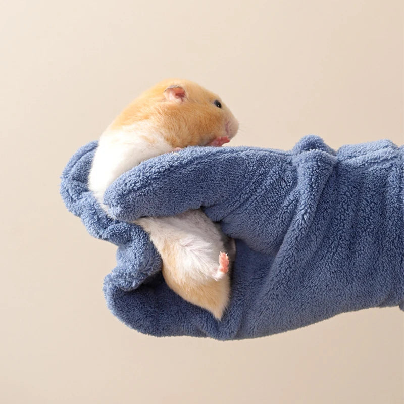 Bite Proof Small Pet Handling Gloves Small Animals Hamster Rats Calming Glove Sugar Glider Pouch Mitt