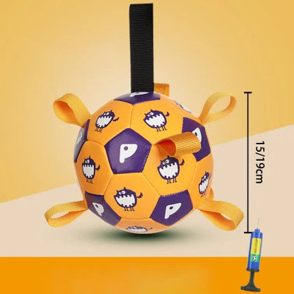 Kimpets Dog Interactive Football Toys Children Soccer Dog Outdoor Training Balls Dog Sporty Bite Chew Teething Ball Pet Supplies