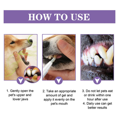 Dog Oral Cleaning Gel Tooth Stain Cleaner Remove Dental Stakes Tartar Plaque Eliminator Fresh Breath Pets Tooth Whitening Pen