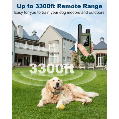Dog Shock Collar with Remote, 3300FT Range, Waterproof