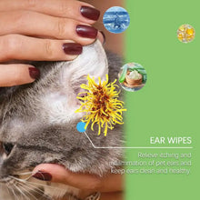 Dog Ear Cleaner Wipes Effective Cat Ear Wipes Dog Ear Cleaning Pads Soothing Dog Ear Cleaner Cat Ear Cleaner Wipes for Pet Dogs