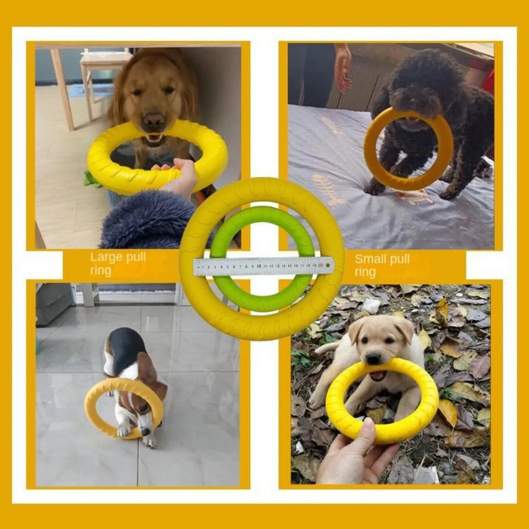 Dog Ring Toys Indestructible Chewing Flying Floating Training Tools Fetch for Small Medium Large Dogs Throwing Catching Flying