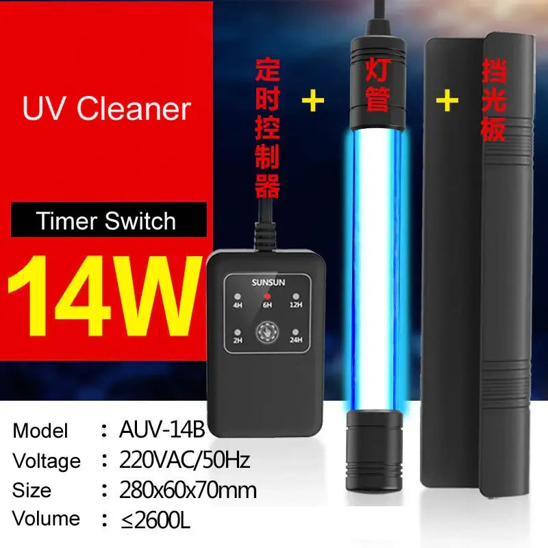 Sunsun AUV Fish Tank UV Germicidal Lamp Ultraviolet Fish Pond Water Purification Diving Sterilization Lamp Aquarium Disinfection