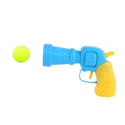 1 Set Cat Toy Interactive High Fun Toy Gun 20PCS Plush Ball Launches Quiet High Bounce Ball To Tease The Cat