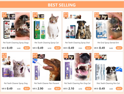 Dog Oral Cleaning Gel Tooth Stain Cleaner Remove Dental Stakes Tartar Plaque Eliminator Fresh Breath Pets Tooth Whitening Pen