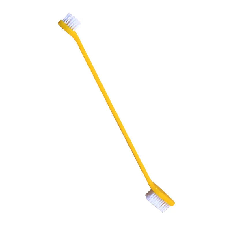10PCS Pet Toothbrush Pet Long Handle Double Head Toothbrush Dog Oral Cleaning Care