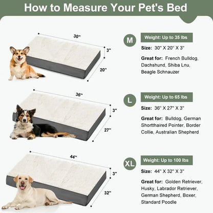 Dog Bed for Extra Large Dogs, Big Orthopedic Dog Beds with Removable Washable Cover & Waterproof Lined, Egg Crate Foam