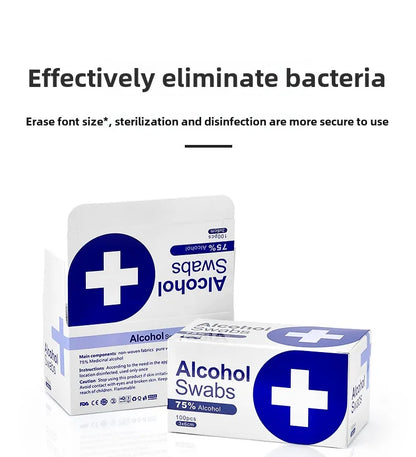 Disposable Alcohol Cotton Pads for Phone Screen Cleaning Wound Disinfection Sanitizing Wipes Portable Convenient Care