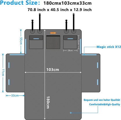 SEAMETAL ペット用トランクカーゴライナー 5層厚手オックスフォード布トランクカーペット 防水 滑り止め 耐摩耗性 クッション 犬用