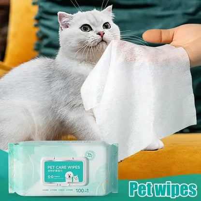 Pet Wipes for Cats & Dogs – Deodorizing, Gentle, Tear-Free