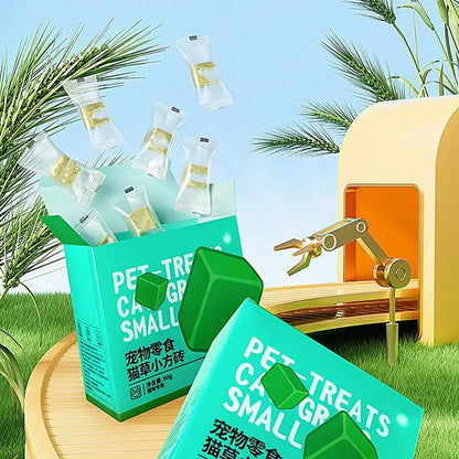 60g Cat Teeth Edible Catnip Toy Cat Grass Snack Natural Freeze Dried Pet Teething Molars Stick Natural Grass Snack for Cat