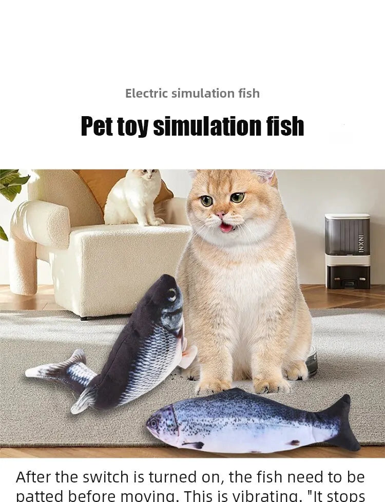 Cat Dog Toy Fish USB Charging Electric Floppy Simulation Fish Interactive Training Teeth Grinding Pet Chew Toys