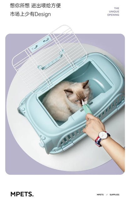 Pet Flight Case Cat Portable Cage Pet Portable out Car Box Cat Bag Small Puppies Upper Opening