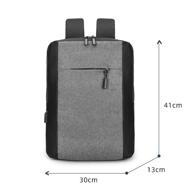 New Men's Backpack Business Computer Bag Waterproof Oxford College Student Backpack Usb Charging Men Travelling Bag Three Pieces