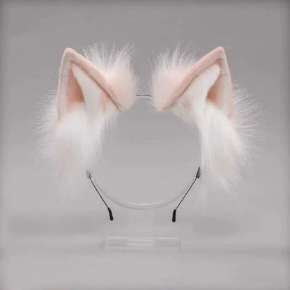 Cute Cat Ears Headband Plush Animal Hair Band Halloween Party Hair Hoops Womens Anime Cosplay Headwear Fancy Props Hair Ornament