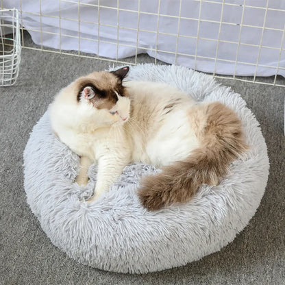 超ソフトペット猫ベッド プラッシュ フルサイズ 洗える 落ち着いたベッド ドーナツベッド 快適な睡眠アイテム あらゆる種類の猫に適しています