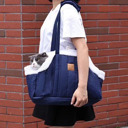 Travel Pet Carrier Portable Dog Cat Tote Bag Stylish and Lightweight Pets Carrying Bag for Driving Going Out Walking Traveling