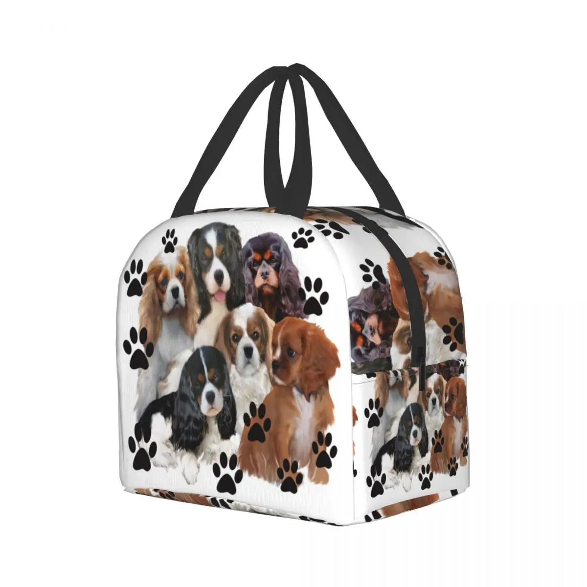 Cavalier King Charles Spaniel Dog Insulated Lunch Tote Bag for Women Portable Thermal Cooler Food Lunch Box Work School Travel