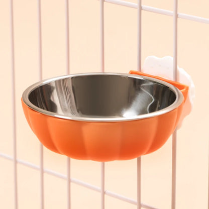 HOOPET Cat Bowl Food Bowl Hanging Stainless  Bowl Water Bowl Cat Cage Rice Bowl Pet Dog Cage Anti-overturning Dog Bowl