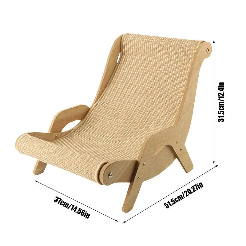 Sisal Cat Chair wooden Cat Lounge Chair Pet-Friendly Multi-Functional Cat Scratcher Cat Scratch Chair for outdoor home