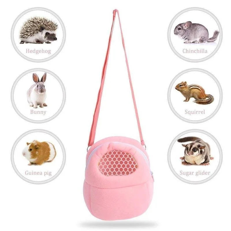 NEW Small Pet Carrier Rabbit Cage Hamster Chinchilla Travel Warm Bags Guinea Pig Carry Pouch Bag Breathable Pet Cage Rat Leash