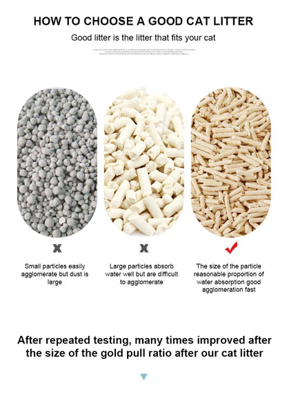 High Quality 100% Natural Dust Free Premium Tofu Cat Litter Sand Natural Carbon Clumping Flushable Bulk 6L Tofu Cat Litter