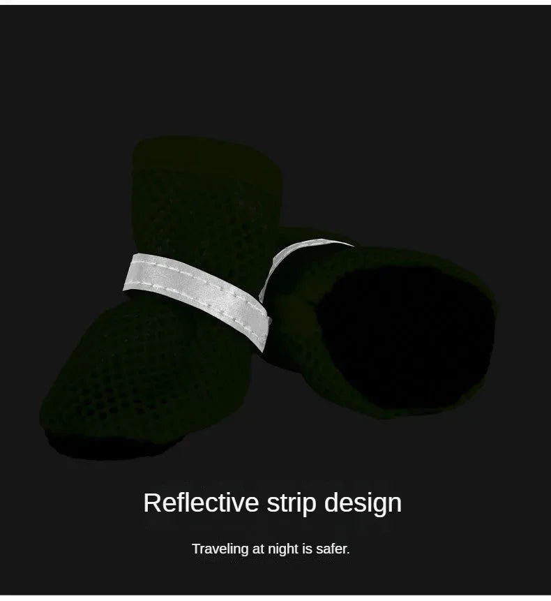 Non-slip Dog Boots for Small & Medium Dogs, 4pc Set