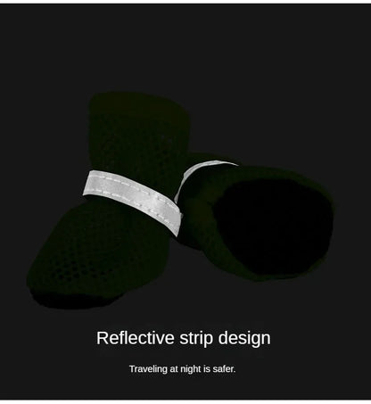 Non-slip Dog Boots for Small & Medium Dogs, 4pc Set