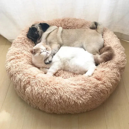 超ソフトペット猫ベッド プラッシュ フルサイズ 洗える 落ち着いたベッド ドーナツベッド 快適な睡眠アイテム あらゆる種類の猫に適しています