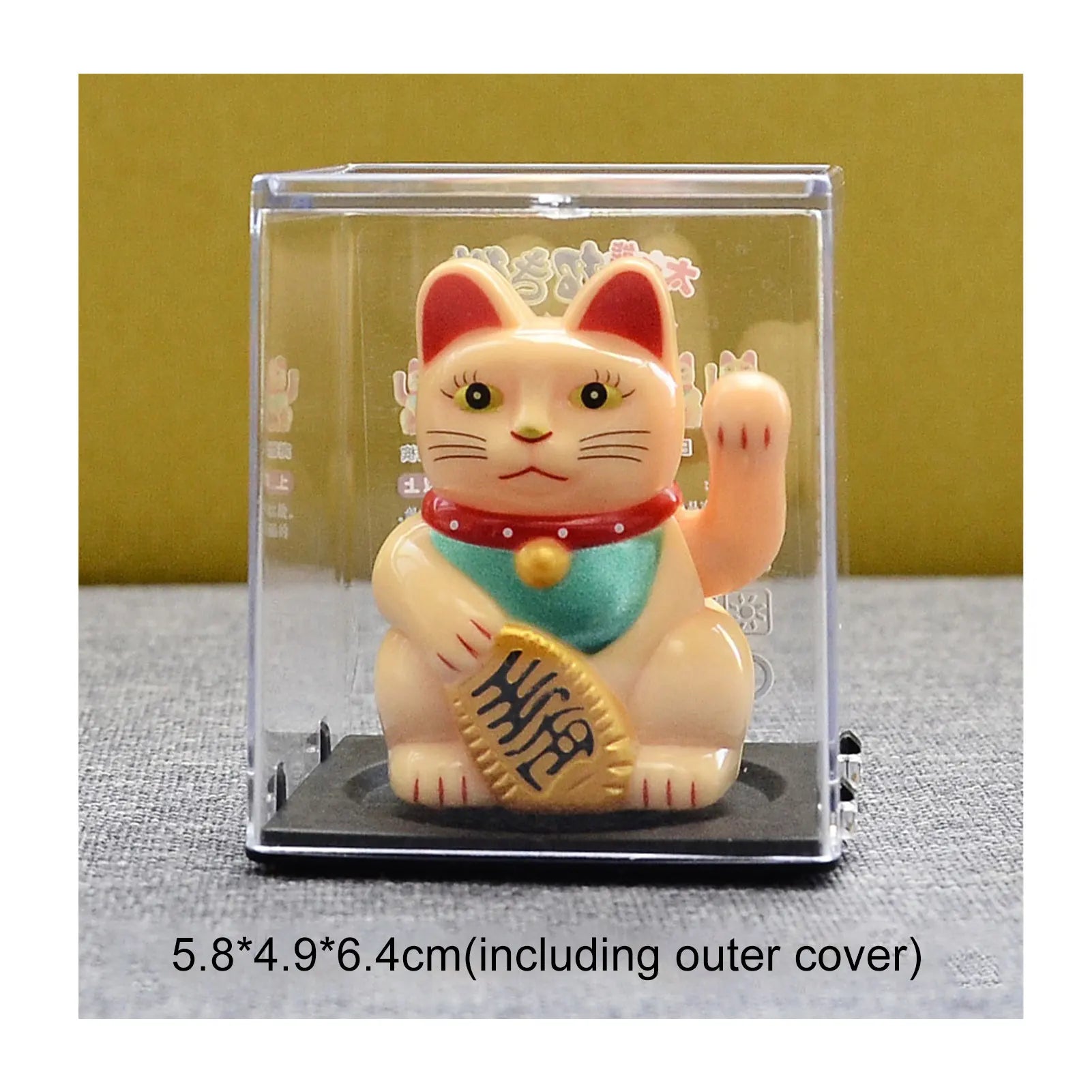 Solar Powered Maneki Neko Lucky Cat Welcoming Chinese Lucky Cat Waving