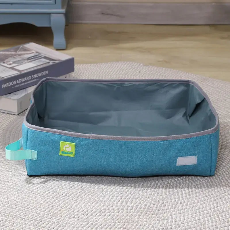 Portable  Cat Folding Travel Litter Box Dog Toilet Tray Folding Cat Litter Bedpan Waterproof Outdoor Foldable Cat Litter Box