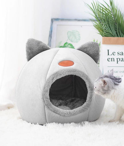 冬の猫用ベッド、深い眠りの快適さ、小さなマットバスケット、小型犬用ハウス、ペットテント、居心地の良い洞窟、屋内用キャマガト