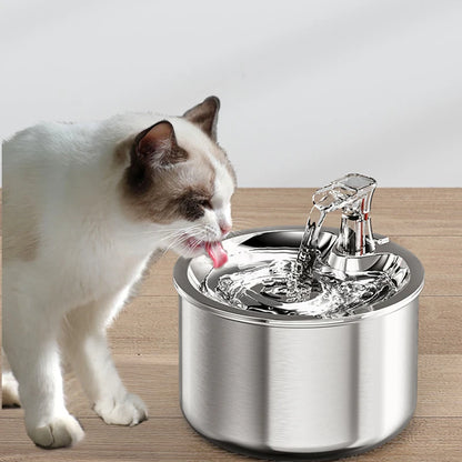 Intelligent Stainless Steel Cat Water Fountain Automatic Drinker For Cats Feeder Pet Water Dispenser Drinking Fountain For Cats