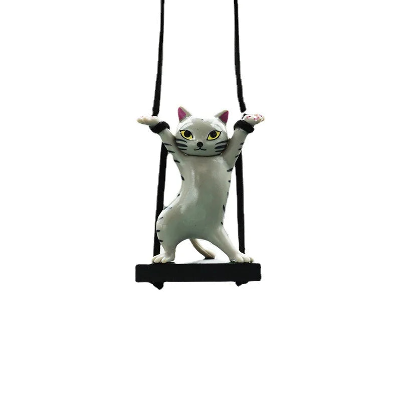 Car Pendant Creative Cute Branch Cat Rearview Mirror Pendant Car Interior Decoration Car Interior Accessories Para Auto